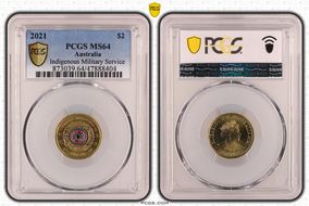 2021 $2 Indigenous Military Service Colorized MS64