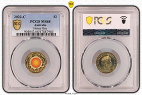 2022-C $2 Honey Bee Colorized MS68