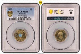 2022 $2 Peacekeeping - Colorized MS66