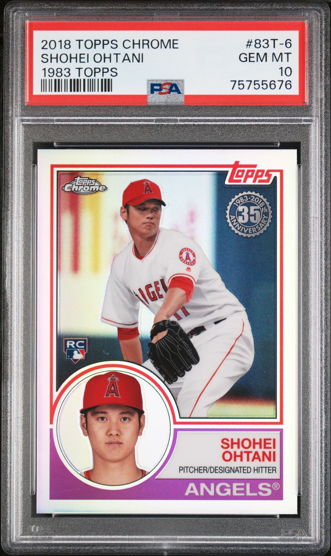 2018 Topps TOPPS CHROME 1983 TOPPS Refractor #83T-6 Shohei Ohtani front