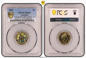 2022 $2 Commonwealth Games - U Colorized MS67