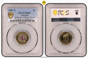 2021-C $2 Indigenous Military Service Colorized MS67