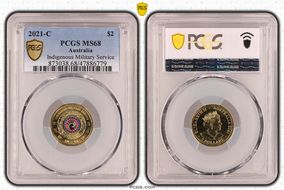 2021-C $2 Indigenous Military Service Colorized MS68