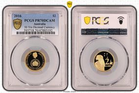 2016 $2 50 Yrs Decimal Currency PR70DCAM