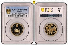 2016 $1 50 Yrs Decimal Currency PR69DCAM