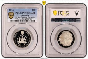 2016 20C 50 Yrs Decimal Currency PR70DCAM
