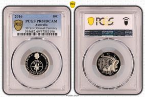 2016 10C 50 Yrs Decimal Currency PR69DCAM