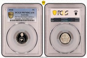 2016 5C 50 Yrs Decimal Currency PR70DCAM