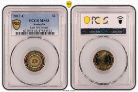 2017-C $2 Lest We Forget Colorized MS68