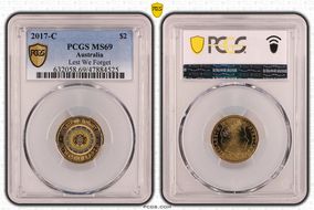 2017-C $2 Lest We Forget Colorized MS69