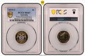 2019-C $2 Police Remembrance Colorized MS67