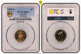 2020-C $2 Firefighters Colorized MS67