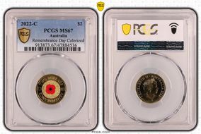 2022-C $2 Remembrance Day Colorized MS67