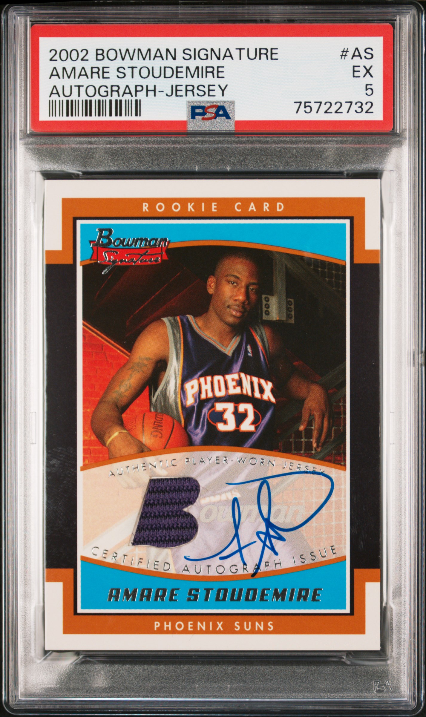 PSA 9 MINT /499 AMARE STOUDEMIRE 2002 TOPPS #76 PRISTINE ROOKIE 