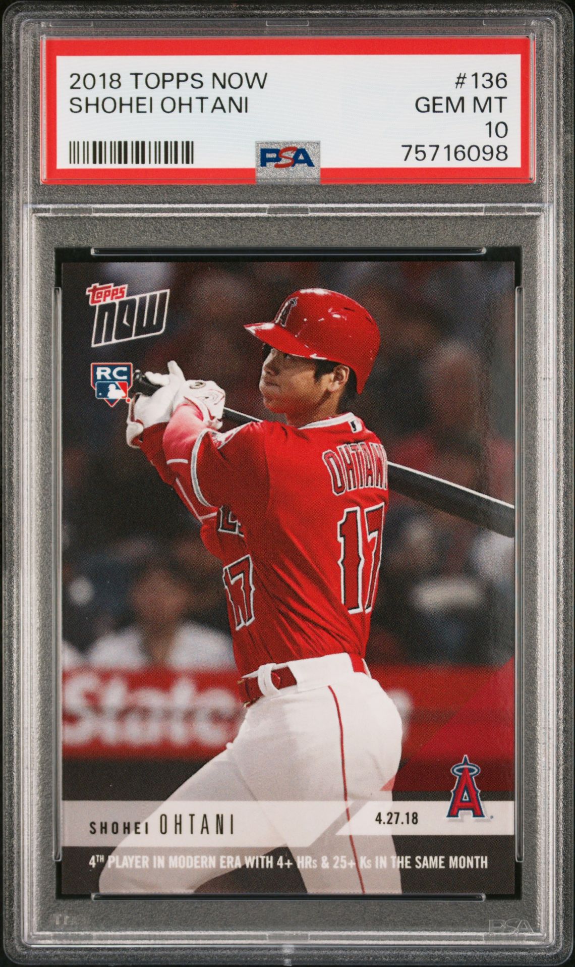 2018 Topps TOPPS NOW #136 Shohei Ohtani front