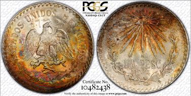 1944-M Peso KM-455  Ag MS67