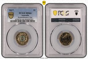 2017 $2 Remembrance Day Colorized MS66