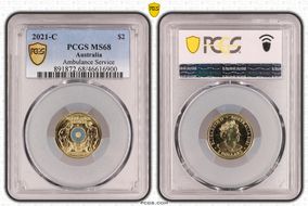 2021-C $2 Ambulance Service Colorized MS68