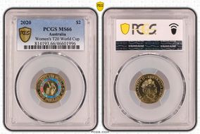 2020 $2 Women's T20 World Cup Colorized MS66