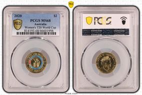 2020 $2 Women's T20 World Cup Colorized MS68