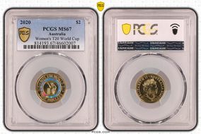 2020 $2 Women's T20 World Cup Colorized MS67