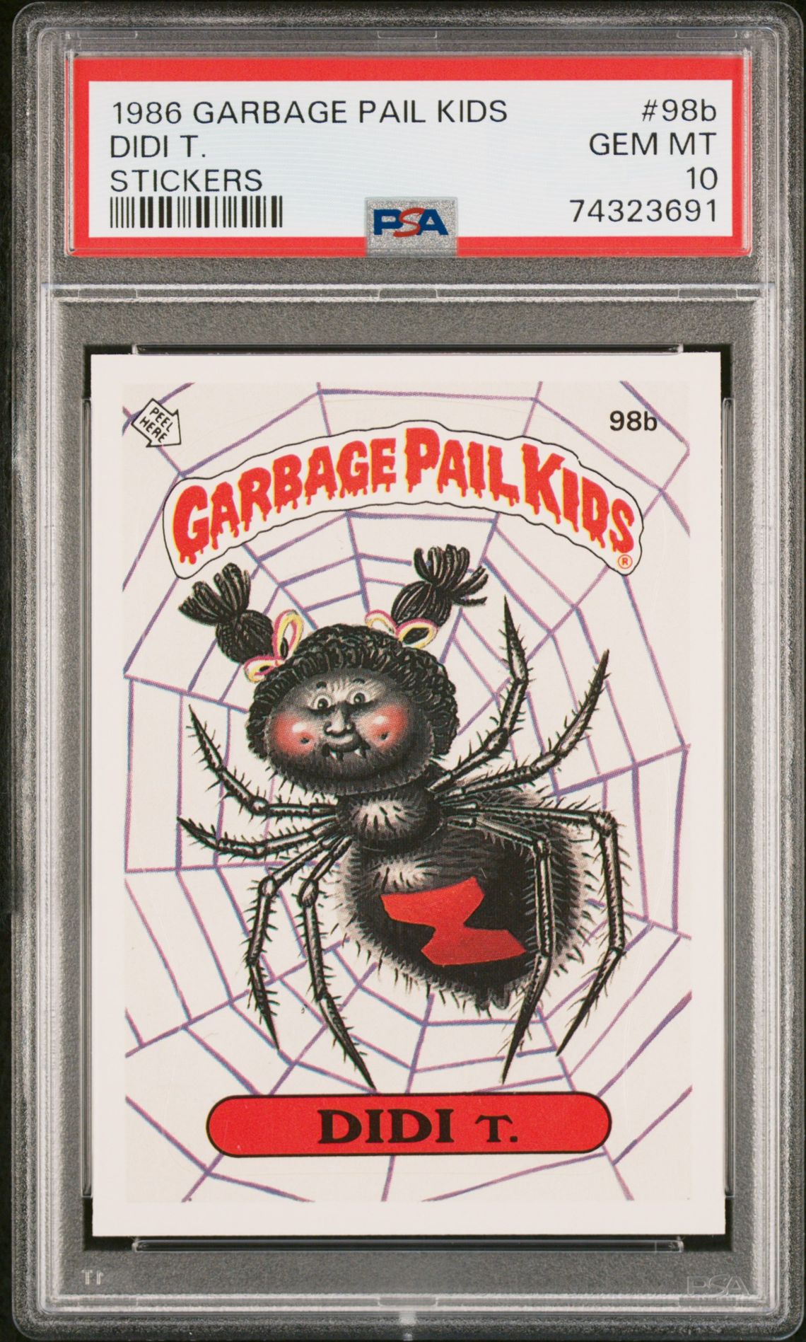 1986 Topps GARBAGE PAIL KIDS STICKERS #98B Didi T. front