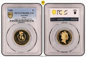 1986 $1 Peace PR69DCAM