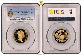 1991 $1 PR69DCAM
