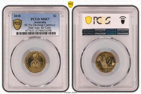 2018 $2 50 Yrs Decimal Currency 30th Ann. $2 Coin MS67