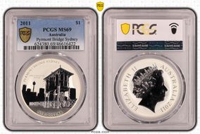 2011 $1 Pyrmont Bridge Sydney MS69