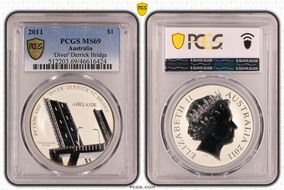 2011 $1 'Diver' Derrick Bridge MS69