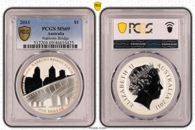 2011 $1 Narrows Bridge MS69