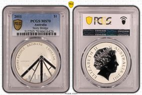 2011 $1 Story Bridge MS70