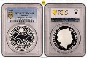 2009 $1 Kangaroo Ag-Ken Done PR70DCAM