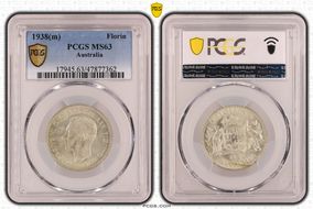 1938(m) Florin KM-40  Ag MS63