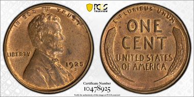 1925-S 1C DDO FS-101 MS63RB