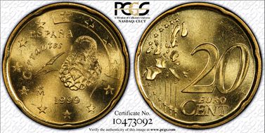 1999-M € 0.20 MS67