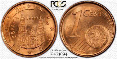 1999-M € 0.01 MS65RD