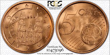 1999-M € 0.05 MS65RD