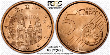 2000-M € 0.05 MS64RD