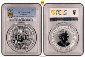2023 $1 AC/DC Ag MS69
