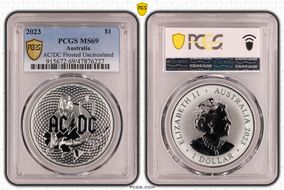 2023 $1 AC/DC Ag MS69