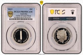 2012 20C Fields of Gold Wheat PR69DCAM