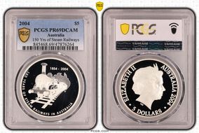 2004 $5 150 Yrs of Steam Railways PR69DCAM