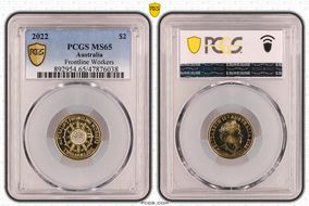 2022 $2 Frontline Workers Colorized MS65