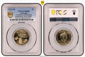 2023-M $1 Creatures of the Deep  Melbourne Privy Mark MS68