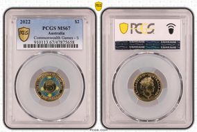 2022 $2 Commonwealth Games - S Colorized MS67