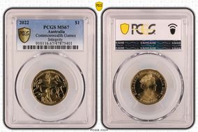 2022 $1 Commonwealth Games Integrity MS67