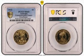 2022 $1 Commonwealth Games Excellence MS65