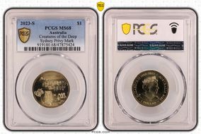 2023-S $1 Creatures of the Deep  Privy Mark MS68